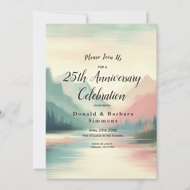 Soft Echoes of the Mountains Einladung (Vorderseite)