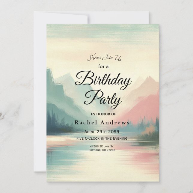 Soft Echoes of the Mountains Einladung (Vorderseite)