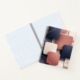 Soft edged-cubes with metallic accents AI art  Notizbuch