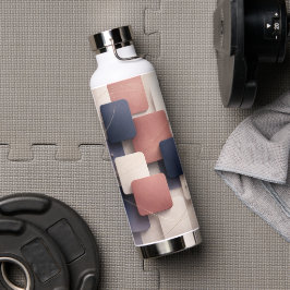 Soft edged-cubes with metallic accents AI art  Trinkflasche