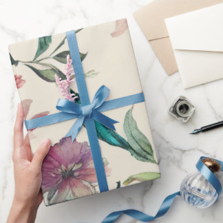 Soft elegante handbemalte BlumenWedding & Bridal Geschenkpapier