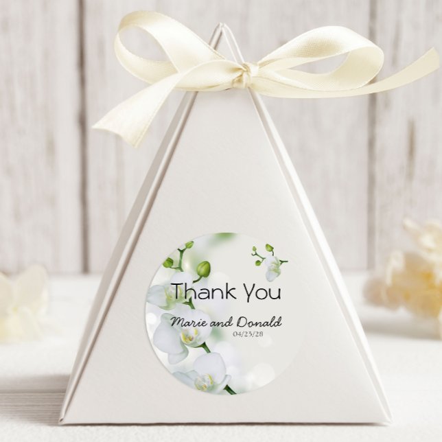 Soft Elegante Orchid Klassischer Rundsticker Runder Aufkleber (Von Creator hochgeladen)