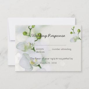 Soft Elegante Orchid RSVP Karte