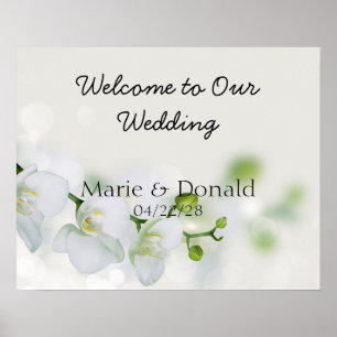 Soft Elegante Orchid Wedding Poster