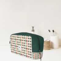 Soft Evergreen Gingham Monogram