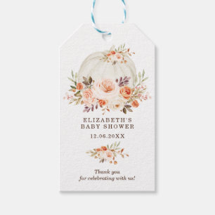 Soft Fall Floral Pumpkin Baby Girl Vielen Dank Geschenkanhänger