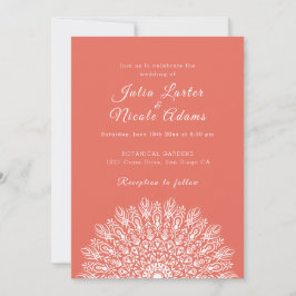 Soft Feather Dry Pampas Grass Mandala Wedding Einladung