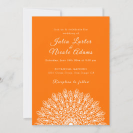 Soft Feather Dry Pampas Grass Mandala Wedding Einladung