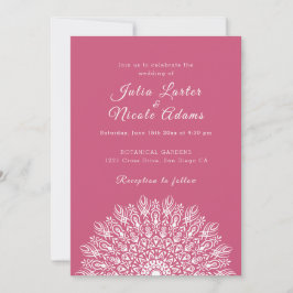 Soft Feather Dry Pampas Grass Mandala Wedding Einladung