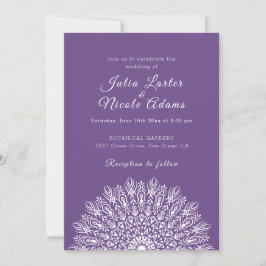 Soft Feather Dry Pampas Grass Mandala Wedding Einladung