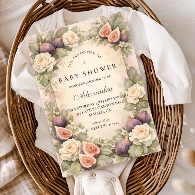 Soft Fig Garden Storybook Baby Shower Einladung (Von Creator hochgeladen)