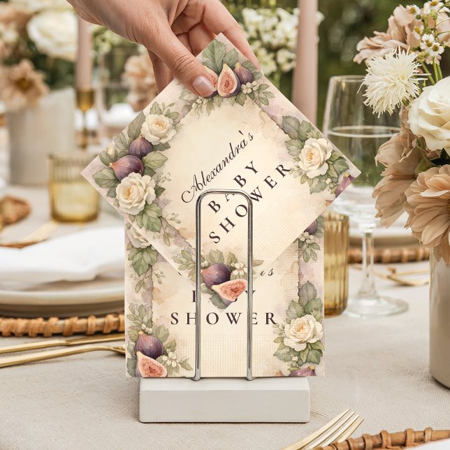 Soft Fig Garden Storybook Baby Shower Serviette (Von Creator hochgeladen)