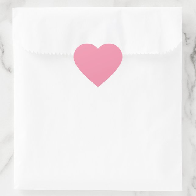 Soft Flamingo Pink Heart Sticker (Tasche)