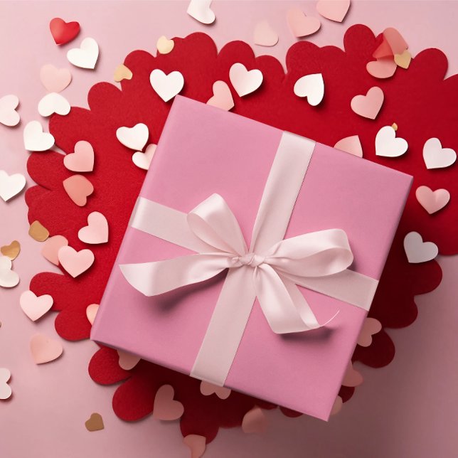 Soft Flamingo Pink Wrapping Paper Roll Geschenkpapier (Von Creator hochgeladen)