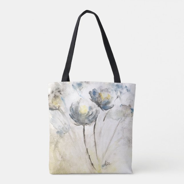 Soft Floral All-Over-Print Schulter-Tasche (Rückseite)