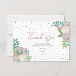 Soft Floral Baby Sprinkle Baby Dusche Vielen Dank Ankündigung