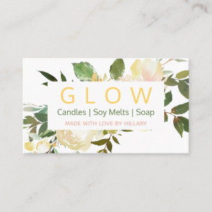 Soft Floral Candle Soja Melt Seife und DU-Boote Visitenkarte