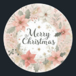 Soft Floral Christmas Sticker<br><div class="desc">Einzigartige und zarte weiche florale Weihnachtsaufkleber : Mit diesem exquisiten, weich blumigen Weihnachtsaufkleber können Sie Ihre Weihnachtsgeschenke, Laptops und Journale aufwerten! Mit eleganten, wasserfarbenen Blumen und üppiger Vegetation verkörpert dieses schöne Design die Freude und den Charme der Saison. *Ideal für:* - Geschenkverpackung und Tags - Dekoration für Laptop und Zeitschrift...</div>