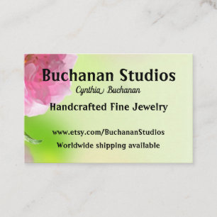 Soft Floral Euro Size Women's Studio Floral Pink Visitenkarte