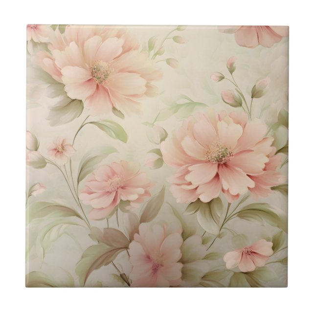 Soft Floral Fliese (Vorderseite)