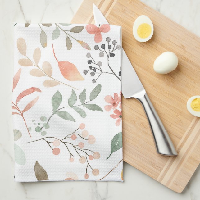 Soft Floral Kitchtuch Geschirrtuch (Viertel Falte)