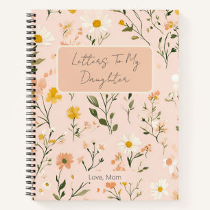 Soft Floral Letters to my Daughter Spiral Notebook Notizbuch
