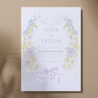 Soft Floral Wedding Invitation – Elegant Colorful Einladung