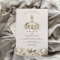 Soft Florals & Vintage Kirchenkapelle Hochzeit