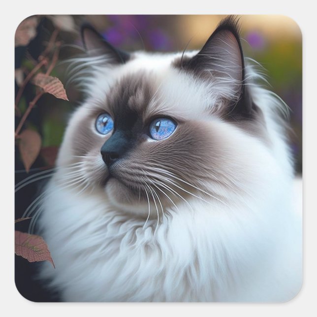 Soft & Fluffy Ragdoll Cat Sticker (Vorderseite)