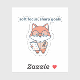 Soft Focus Sharp Goals Sticker Cute Fox Motivation