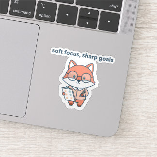 Soft Focus Sharp Goals Sticker Cute Fox Motivation