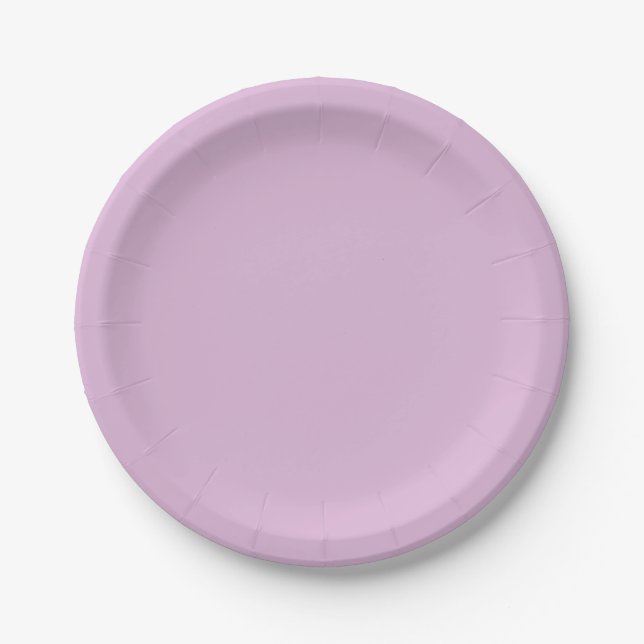 Soft French Lilac Solid Color Pappteller (Vorderseite)