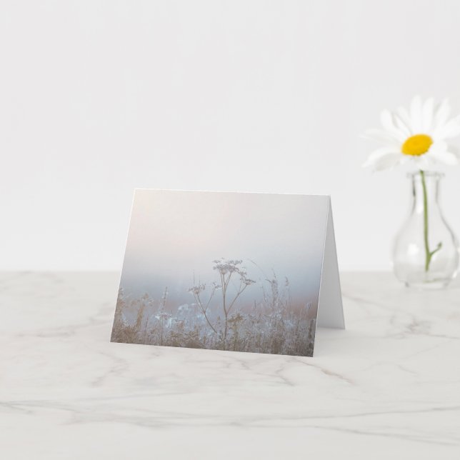 Soft Frosty Morning Nature Sympathy Karte (Kleines Gewächs)