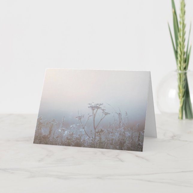 Soft Frosty Morning Nature Sympathy Karte (Vorderseite)