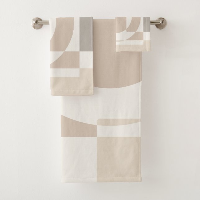 Soft Geometric Blocks – Simple and Sleek Badhandtuch Set (Insitu)