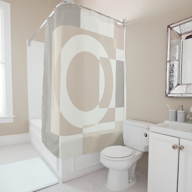 Soft Geometric Blocks – Simple and Sleek Duschvorhang (Beispiel)