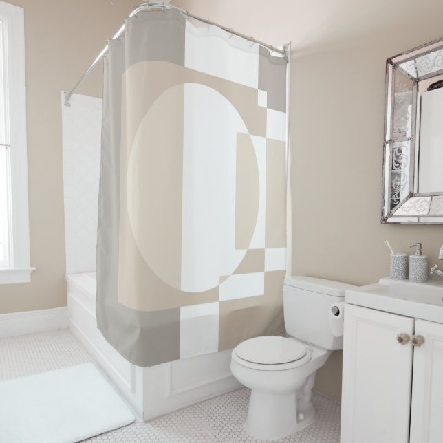 Soft Geometric Blocks – Simple and Sleek Duschvorhang (Beispiel)