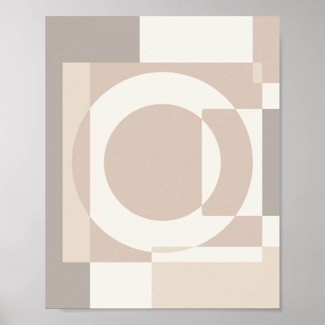 Soft Geometric Blocks – Simple and Sleek Poster (Vorne)