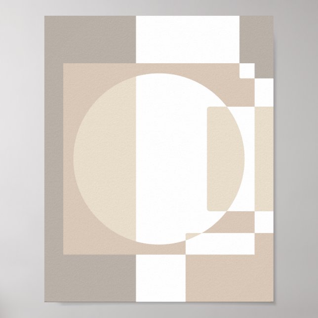 Soft Geometric Blocks – Simple and Sleek Poster (Vorne)