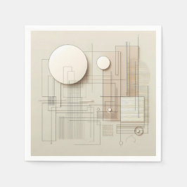 Soft Geometric Line  Serviette