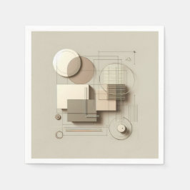 Soft Geometric Linework  Serviette