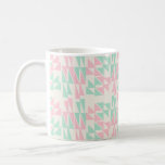 Soft Geometric Pastel Kaffeetasse<br><div class="desc">Elegant and minimalistic wrapping paper featuring a modern geometric pattern in soft pink and mint tones over a warm cream background. Perfect for birthdays,  baby showers,  and special gifts with a chic and gentle touch.</div>