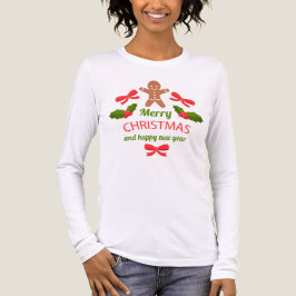 Soft Gingerbread Family Christmas Long Sleeve USA Tri-Blend Shirt
