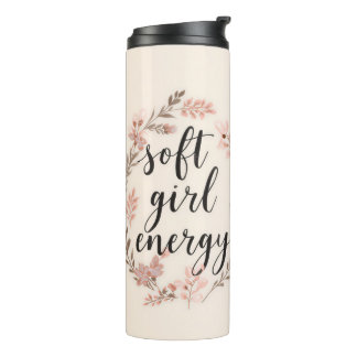 Soft Girl Energy Süßes Mädchen Floral Thermosbecher