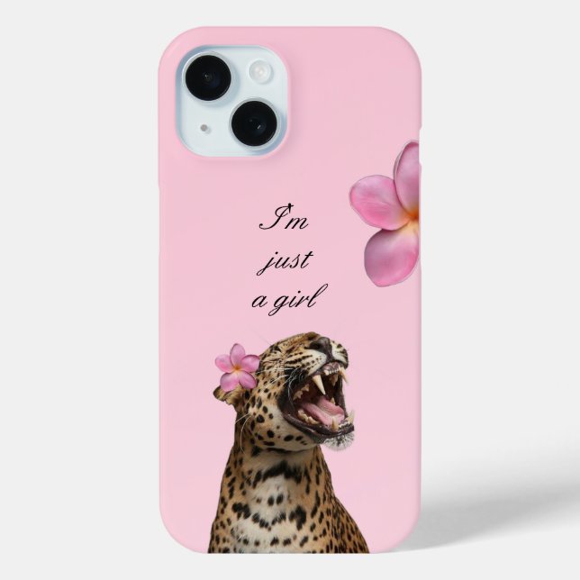 Soft Girl Pink Leopard Phone Case |Trendy & Girly  (Rückseite)