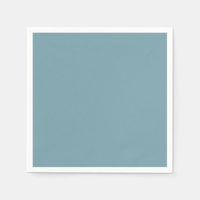 Soft Glamour - Misty Blue Slate Solid Serviette (Vorderseite)