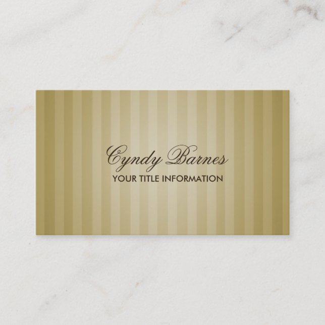 Soft Gold Strip Business Card Visitenkarte (Vorderseite)