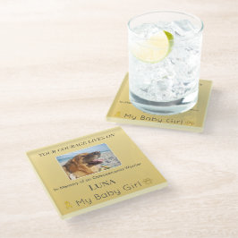 Soft Golden Osteosarcoma Pet Keepsake Glasuntersetzer