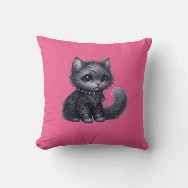 Soft Goth Kitten Kissen (Vorderseite)