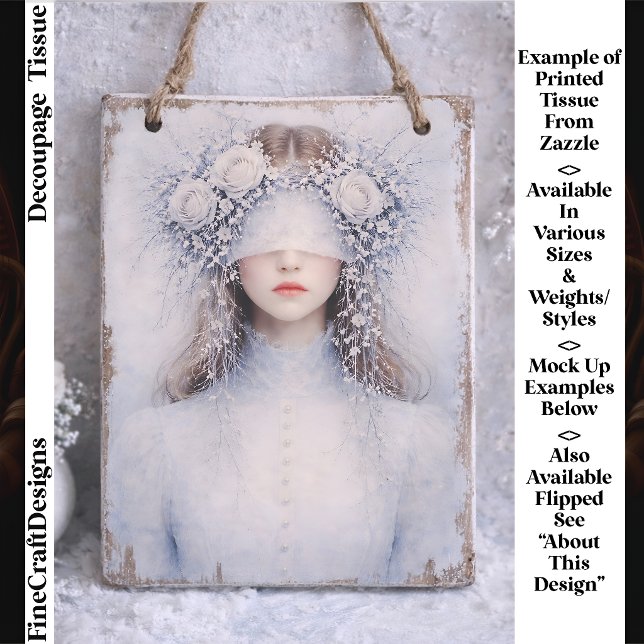 Soft Gothic Romance Winter Portrait FH9R Decoupage Seidenpapier (Von Creator hochgeladen)